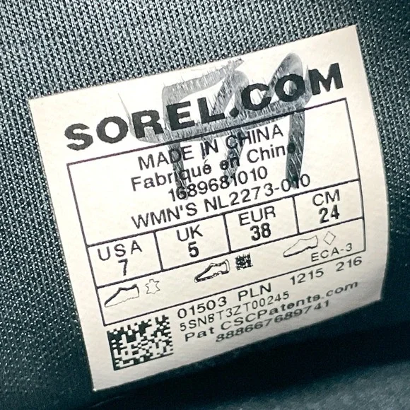 Sorel Womens 7 Conquest Carly II Boots Waterproof Black Gray Tall Winter Snow - Picture 11 of 11